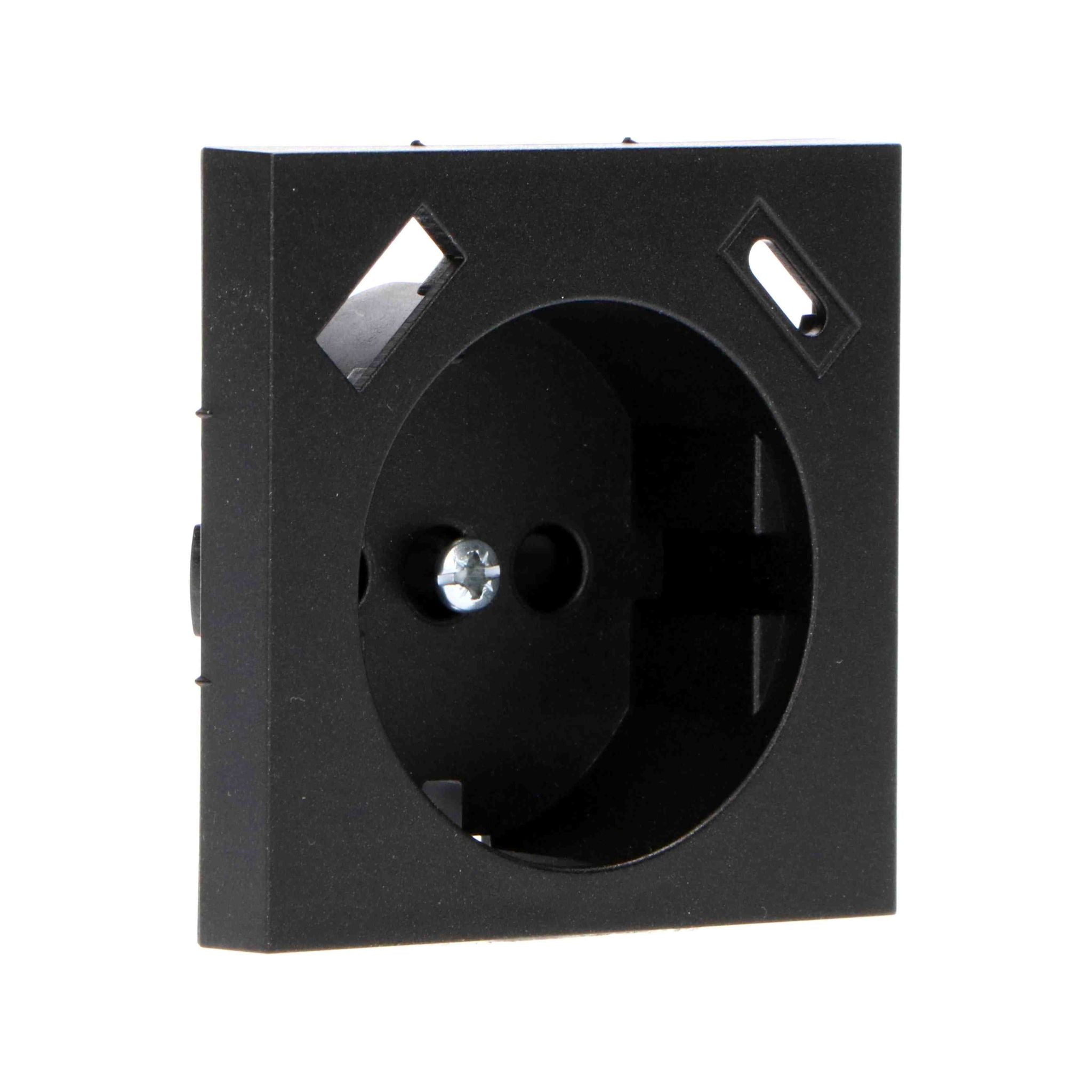 Reflex Inlegplaat voor wandcontactdoos met USB-C & USB - Zwart Stekkers led.gl