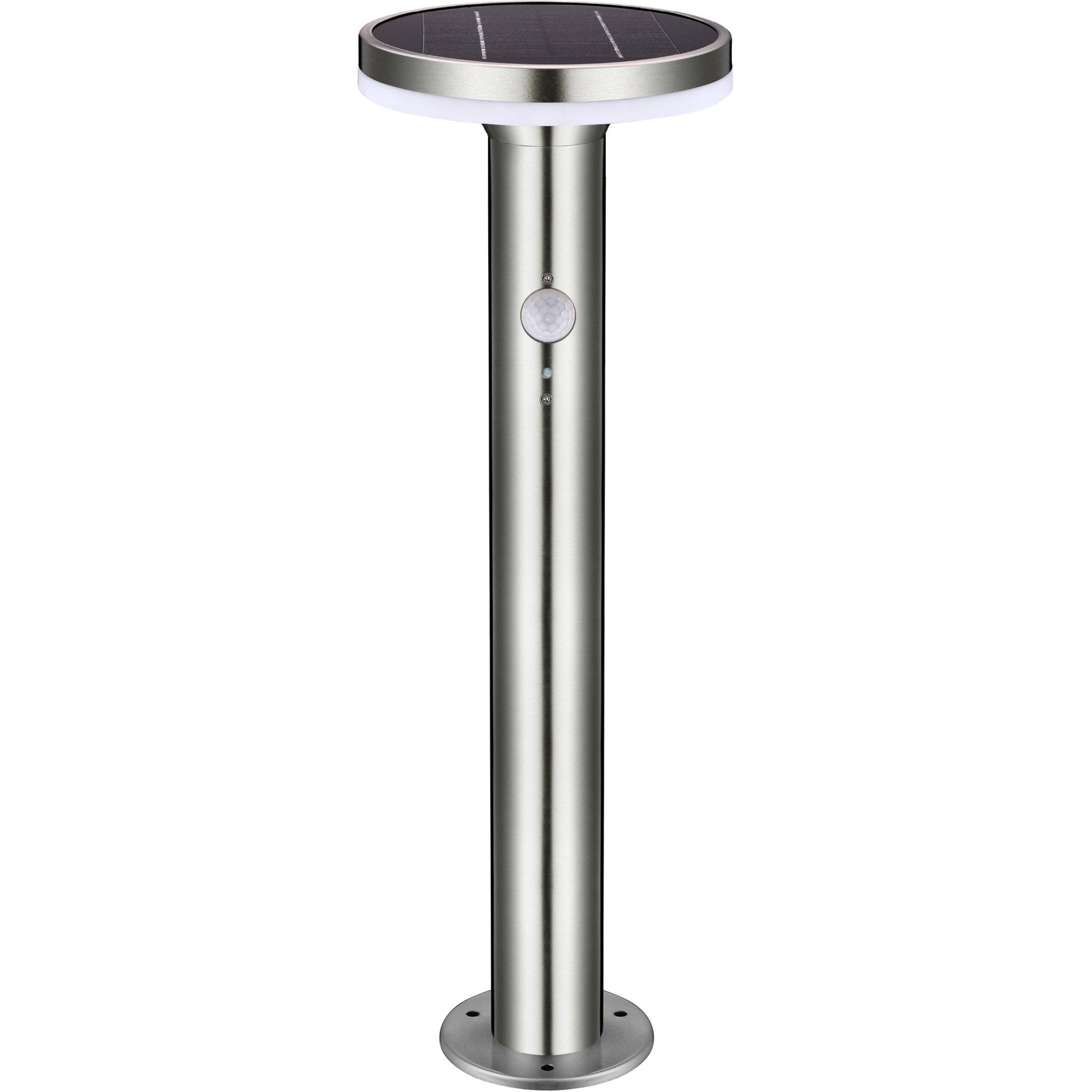 LED's Light RVS Solar LED Tuin Lantaarnpaal met Bewegingssensor - Draadloos - 3 standen - Zilver Lantaarns led.gl