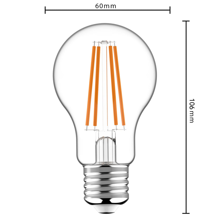 Sensor LED Lamp E27 met bewegingssensor en daglichtsensor - 3 meter bereik - Warm wit LED Filament Lampen led.gl