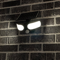 LED's Light Solar LED Buitenlamp met Bewegingssensor - 2 lichts - Automatisch aan/uit - Afneembaar paneel - Zwart Buitenlampen led.gl