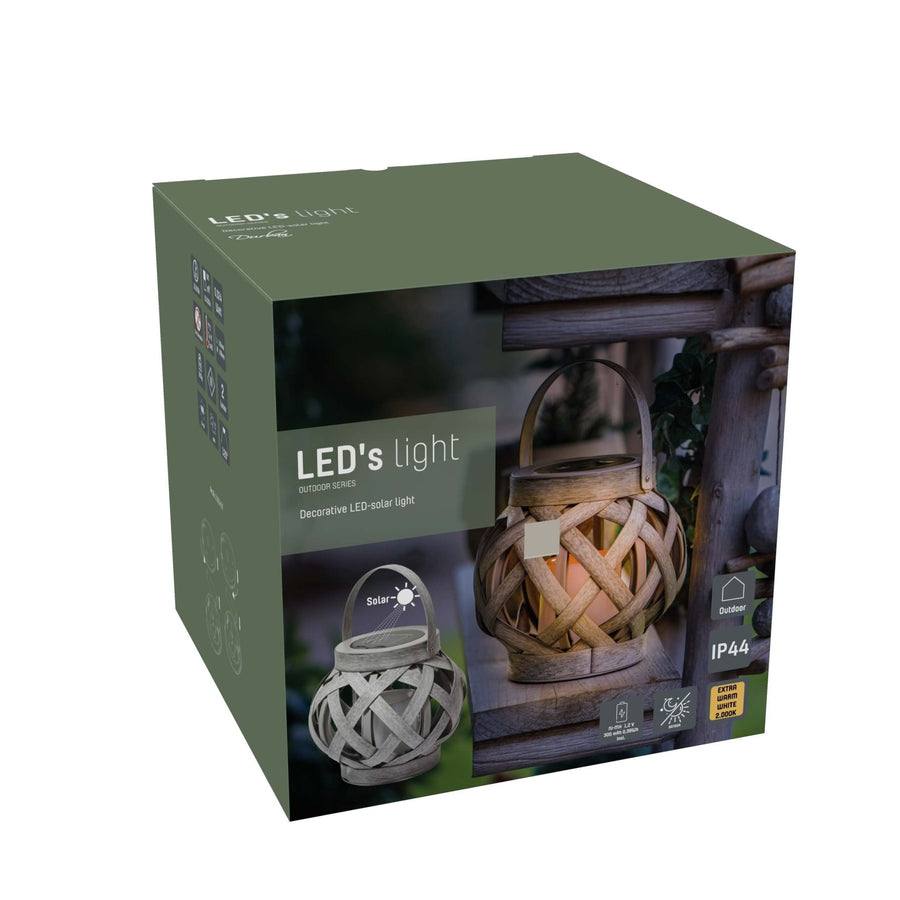 Solar LED Kaars tafellamp met sensor - Automatisch aan/uit - IP44 - 15 cm Buitenlampen led.gl