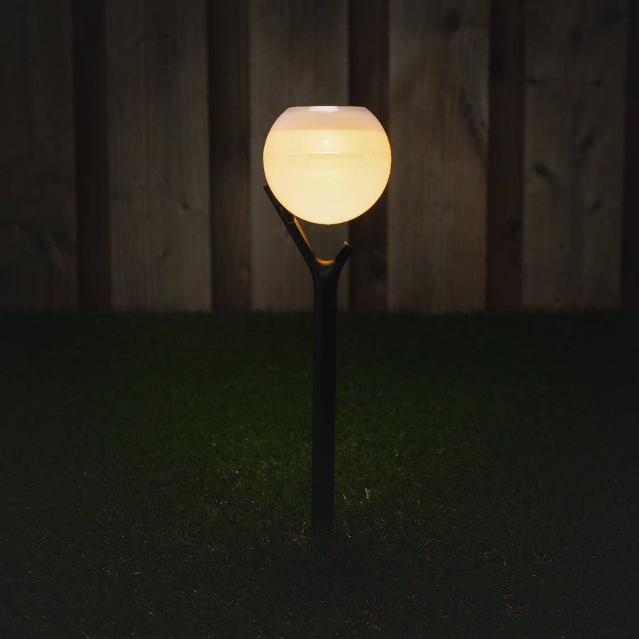 Solar LED Tuinlamp met sensor - Nice - Draadloos - Warm wit - Auto aan/uit - 40 cm Buitenlampen led.gl