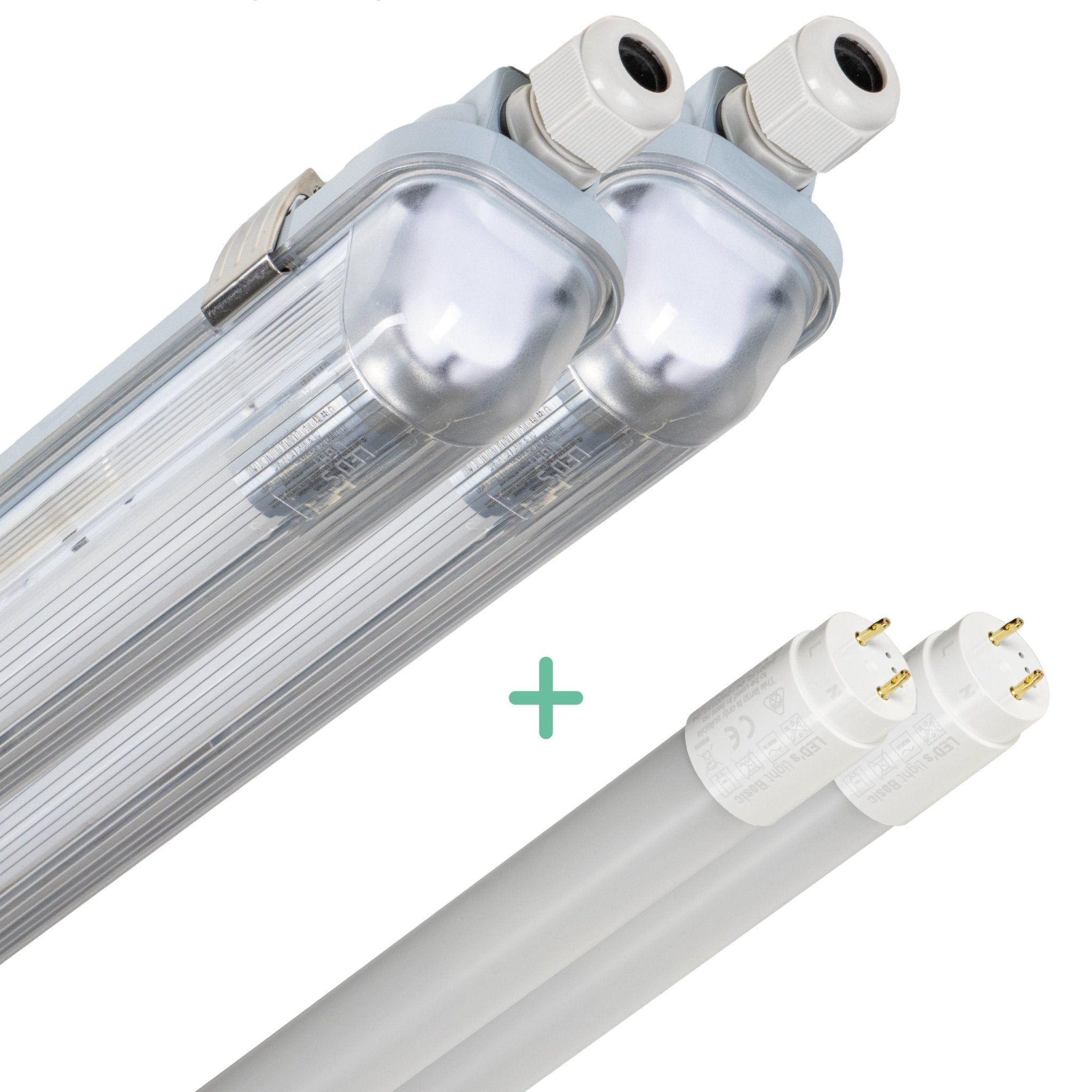 2 PACK - LED's Light Complete LED TL lamp met LED buis 120 cm - Binnen en buiten - 2130 lm - 1x11,5W - 4000K - High Efficiency - Energie Label B led.gl