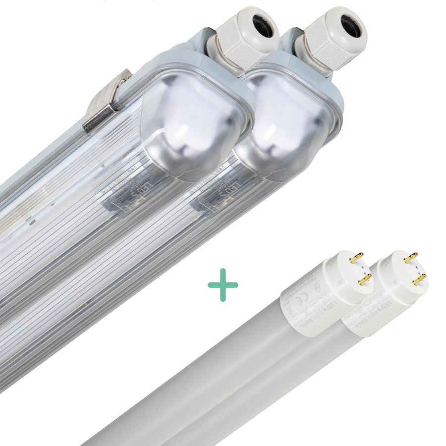 2 PACK - LED's Light Complete LED TL lamp met LED buis 120 cm - Binnen en buiten - 2130 lm - 1x11,5W - 4000K - High Efficiency - Energie Label B led.gl