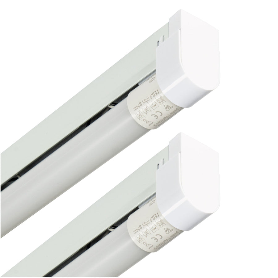 2 PACK - LED's Light LED licht balk 60 cm voor binnen - Armatuur inclusief LED TL buis - 1000 lm TL verlichting led.gl