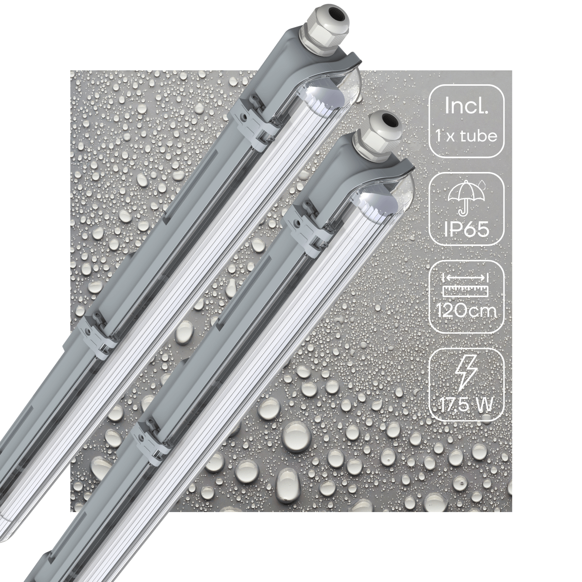 2 PACK - LED's Light LED TL armatuur 120 cm compleet met LED TL buis - 2160lm led.gl