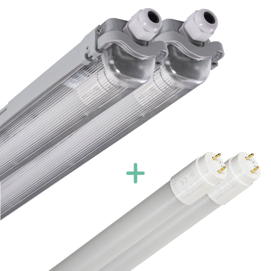 2 PACK - LED's Light LED TL armatuur met lamp 120 cm - Koud wit licht 6500 K - Waterdicht - Complete set led.gl