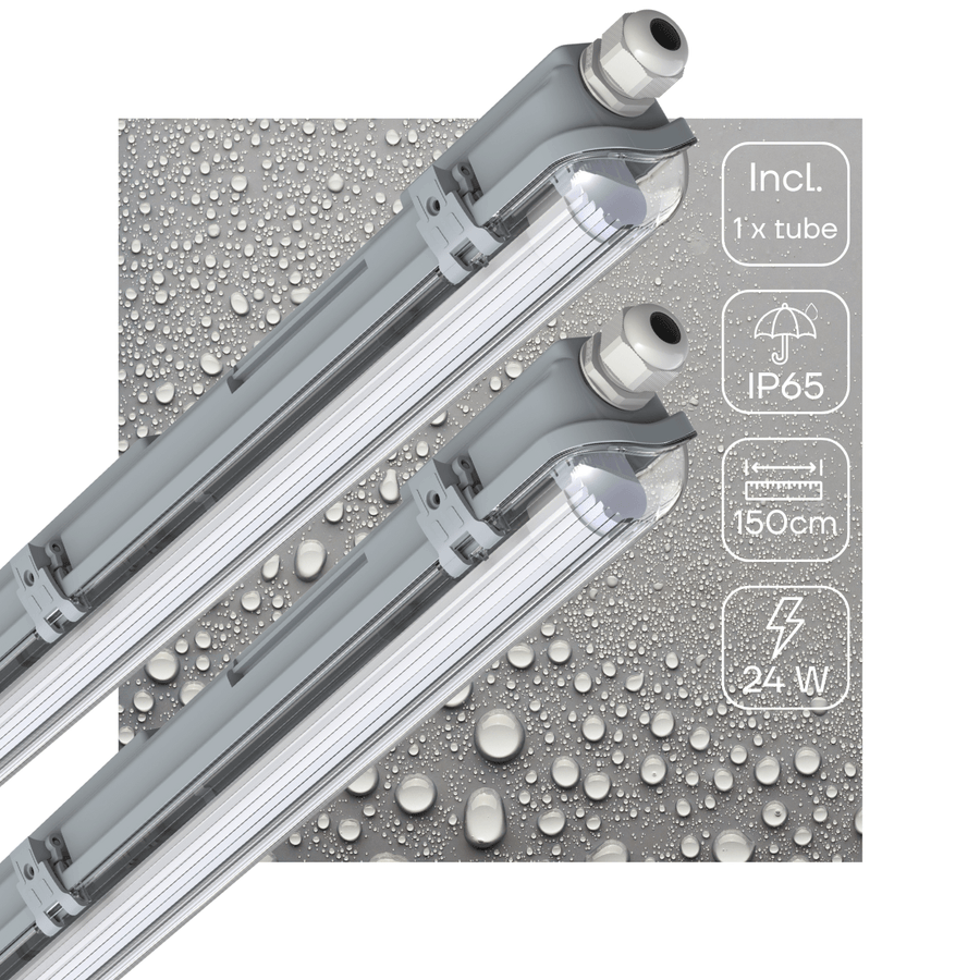 2 PACK - LED's Light LED TL armatuur met lamp 150 cm - Koud wit licht 6500 K - Waterdicht - Complete set led.gl