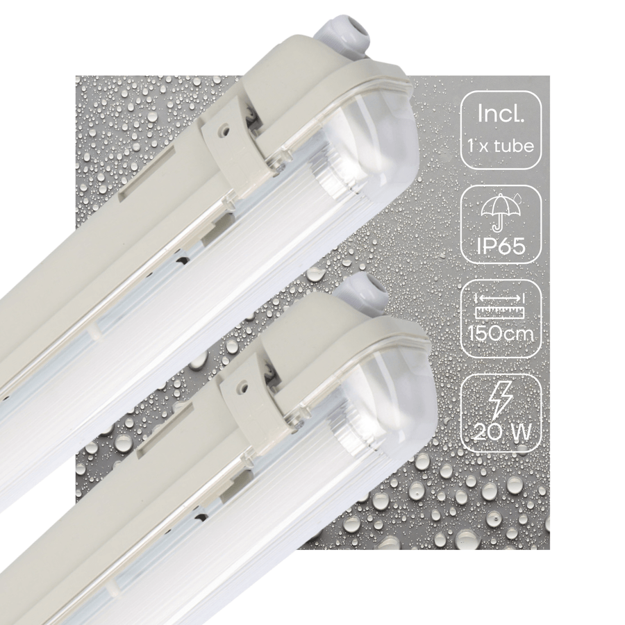 2 PACK - LED's Light LED TL lamp met sensor 150 cm - Bewegingssensor en nachtsensor - Waterdicht - 3100 lm led.gl