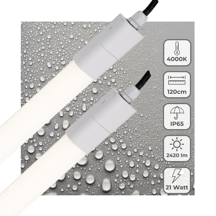 2 PACK - LED's Light LED TL verlichting compleet 120 cm - Geschikt voor buiten en binnen - 2420 lm TL verlichting led.gl