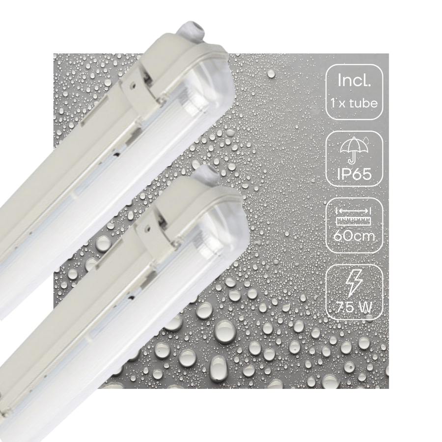2 PACK - LED's Light LED TL verlichting met sensor 60 cm - Bewegingssensor en nachtsensor - Waterdicht - 1100 lm led.gl