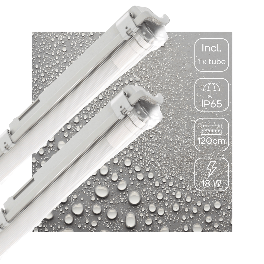 2 PACK - LED's Light Proventa TL Armatuur LED compleet 120 cm - Armatuur met LED Buis - Waterdicht - 2160lm TL verlichting led.gl