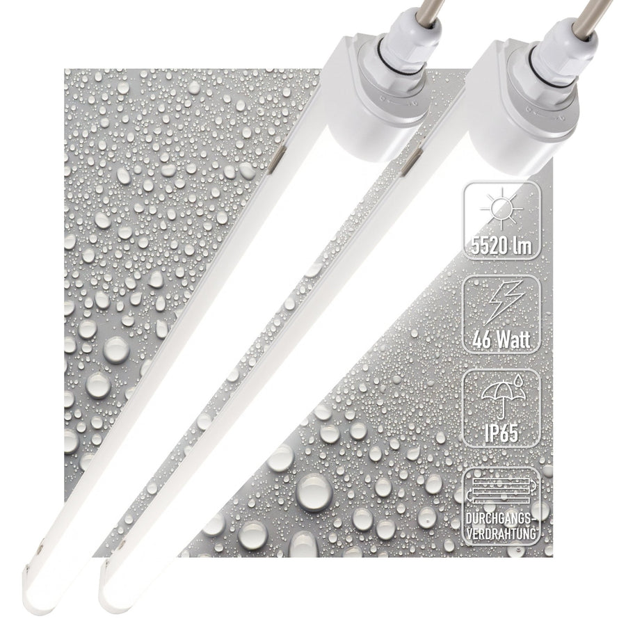 2 PACK - LED's Light TL armatuur met Strip - Koppelbaar - 46W 150cm 5520lm 4000K led.gl