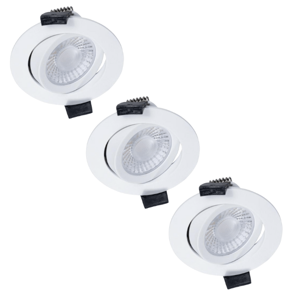 3 PACK - LED's Light PRO downlight inbouwspot Ø 68mm - Spatwaterdicht - Dimbaar - Universeel - Wit Inbouwspots led.gl