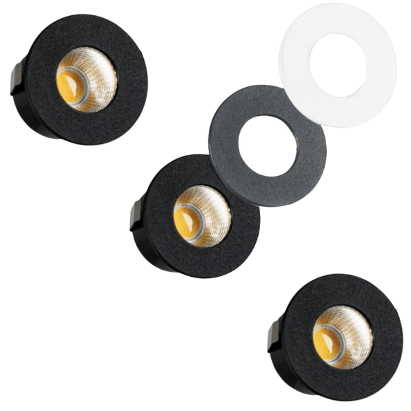 3 PACK - LED's Light PRO mini inbouwspot 3 cm - Voor overkapping, veranda's en inbouwplafonds - Dimbaar - 3 Kleuren plaatjes Inbouwspots led.gl