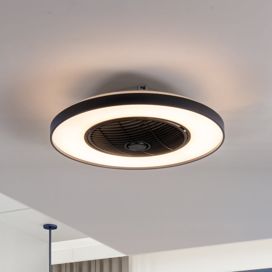 Proventa 3D Air Plafondlamp met Ventilator 60cm - Full room luchtcirculatie - Zomer & Winterstand – Licht en kleurtemperatuur instelbaar Plafondventilatoren led.gl