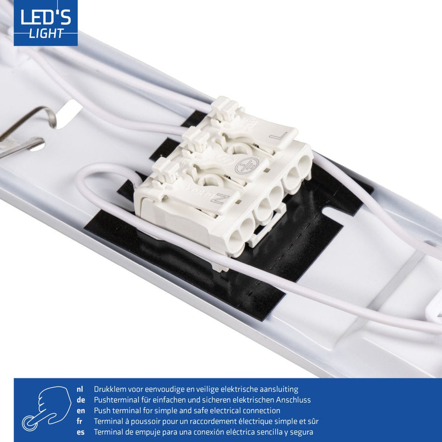 4 PACK -LED's Light Complete LED TL lamp met LED buis 150 cm - Binnen en buiten - 3060lm - 16.5W - 4000K - 185lm/w - Energielabel B led.gl