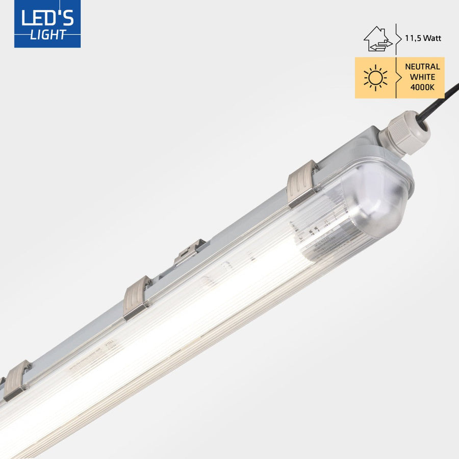 4 PACK -LED's Light Complete LED TL lamp met LED buis 150 cm - Binnen en buiten - 3060lm - 16.5W - 4000K - 185lm/w - Energielabel B led.gl