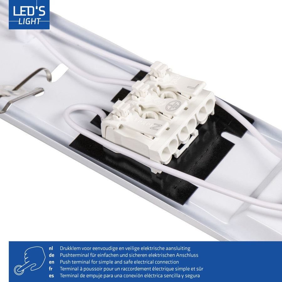 4 PACK - LED's Light Complete LED TL lamp met LED buis 60 cm - Binnen en buiten - 1100 lm - 1x6W - 185lm/w - Energielabel B led.gl