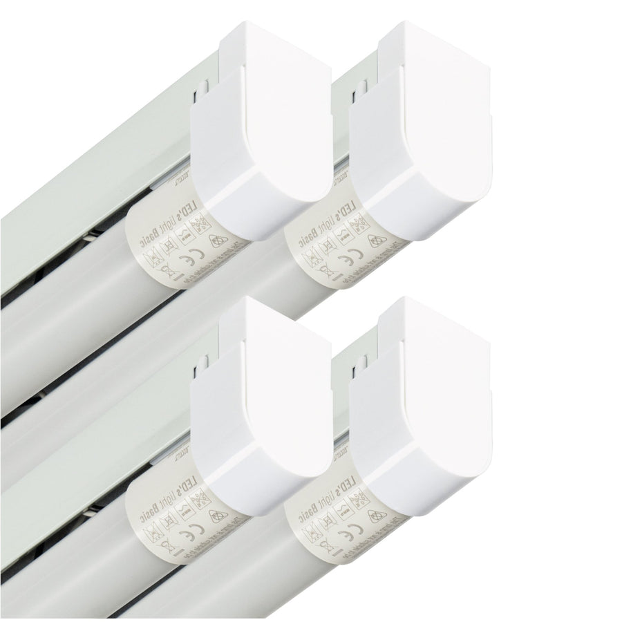 4 PACK - LED's Light LED licht balk 120 cm voor binnen - Armatuur inclusief LED TL buis - 1900 lm TL verlichting led.gl