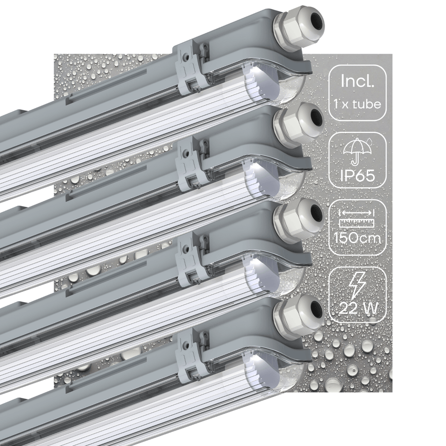 4 PACK - LED's Light LED TL armatuur 150 cm compleet met LED TL buis - 2880lm led.gl