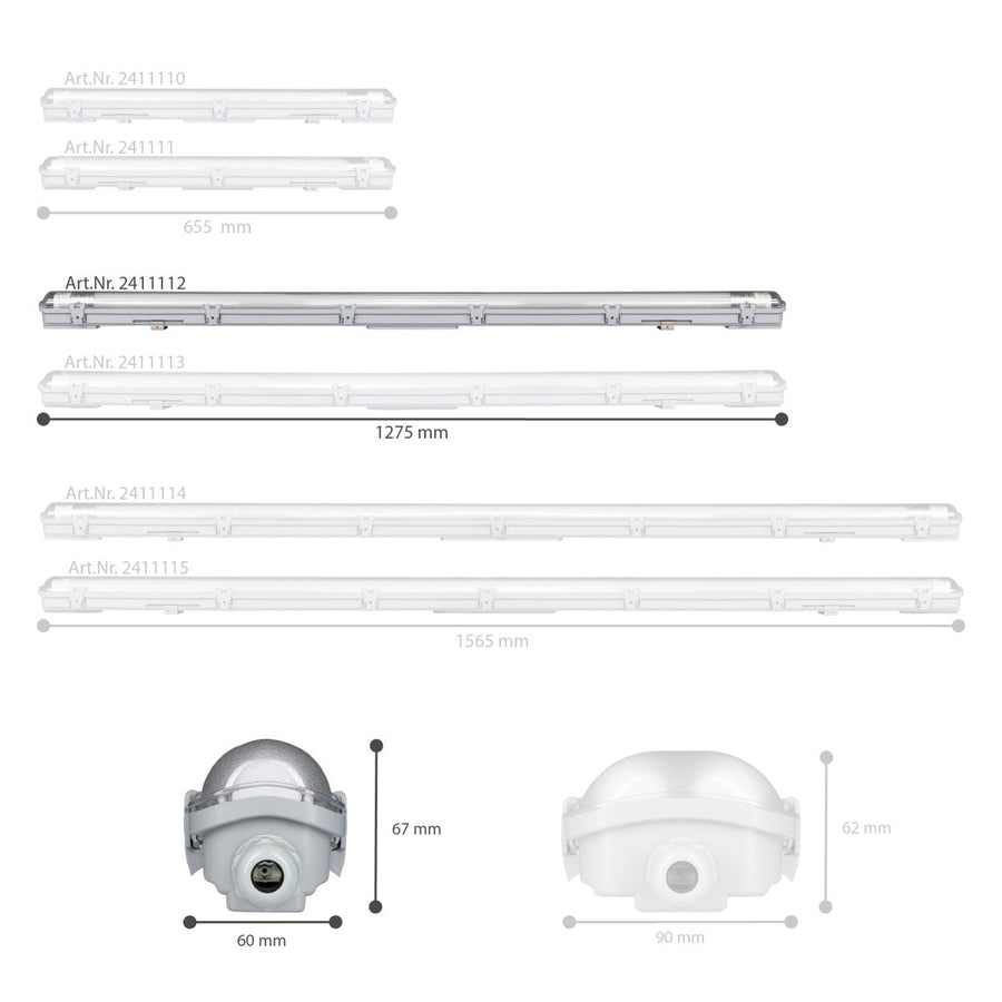 4 PACK - LED's Light LED TL armatuur 120 cm compleet met LED TL buis - 2160lm led.gl