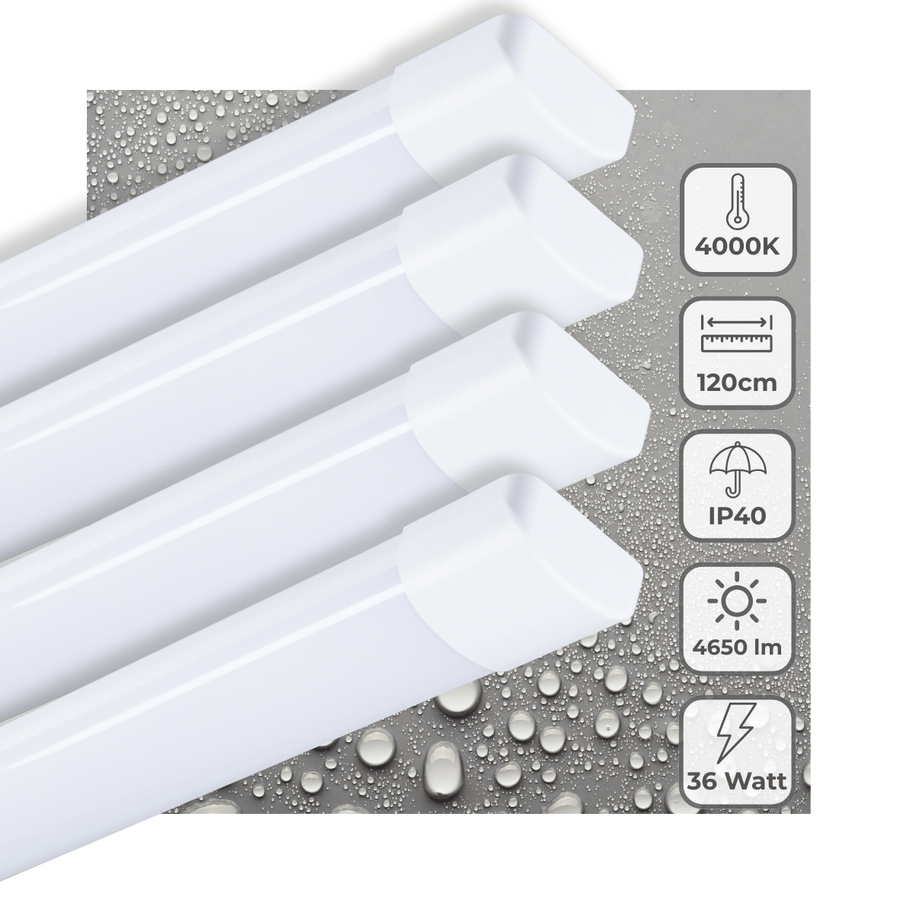 4 PACK LED's Light LED TL lamp 120 cm voor binnen - Complete LED TL verlichting - 4650 lm TL verlichting led.gl