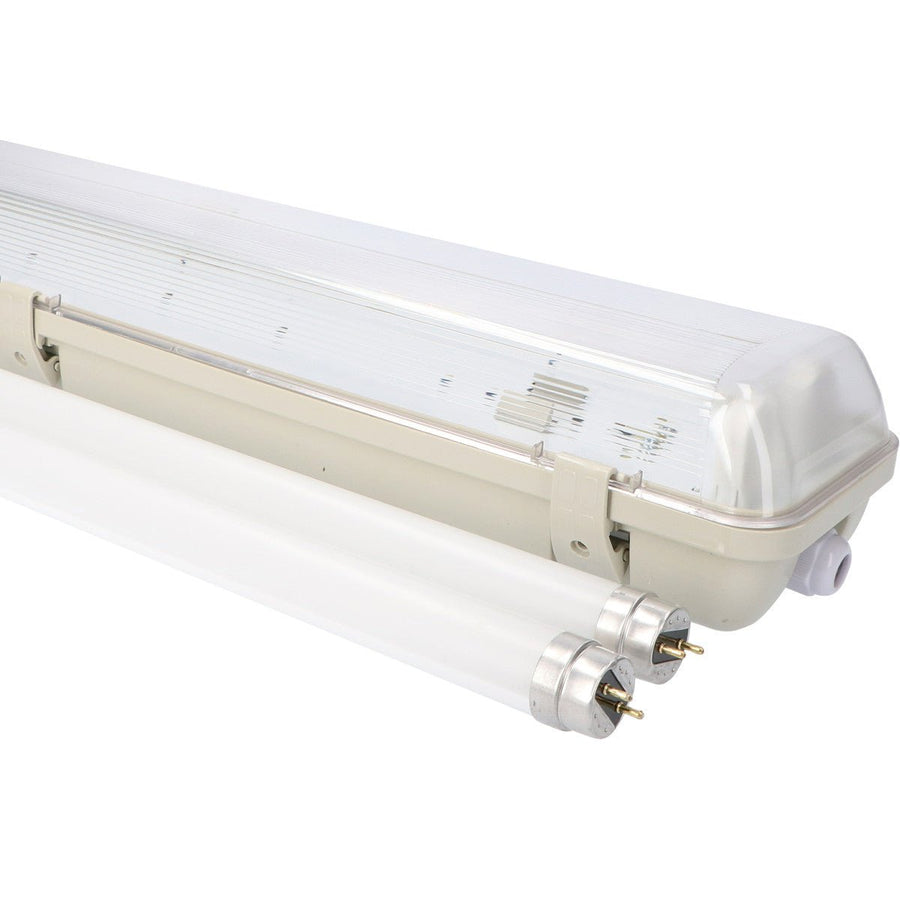 2 PACK - LED's Light LED TL Armatuur licht balk met sensor - incl Dubbele buis 2x14W 120cm 4000K Bewegingssensor en nachtsensor - Waterdicht - 150lm/w led.gl