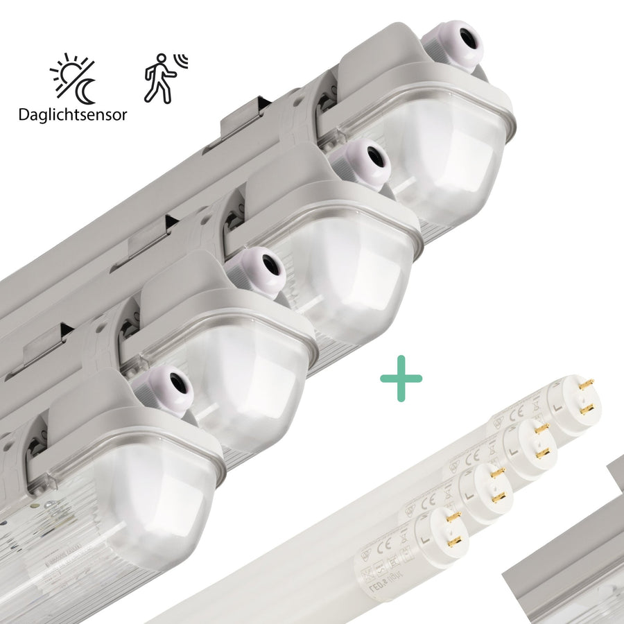 4 Pack LED's Light LED TL verlichting met sensor 60 cm - Bewegingssensor en nachtsensor - Waterdicht - 1100 lm led.gl