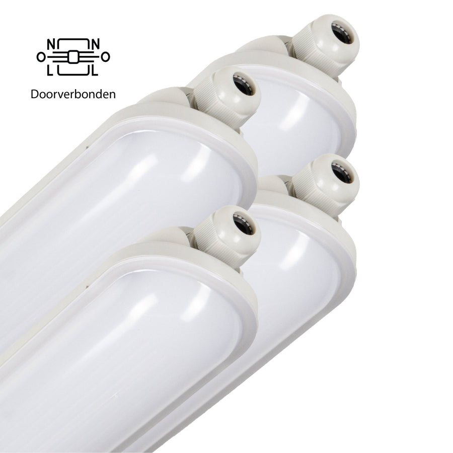 4 PACK - LED's Light Pro Premium Koppelbaar LED TL armatuur 40W 150cm 6400lm 4000K 160lm/w TL verlichting led.gl