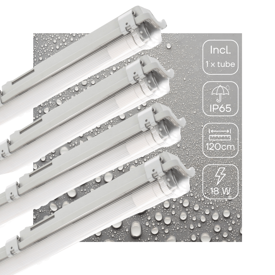 4 PACK - LED's Light TL Armatuur LED compleet 120 cm - Armatuur met LED Buis - Waterdicht - 2160lm TL verlichting led.gl