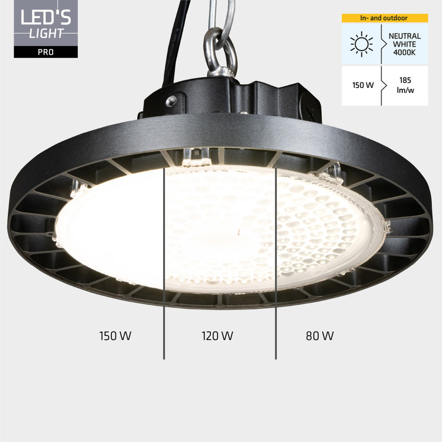 High Bay - 150W 27750lm 4000K - MOSO Driver - IP65 IK10 - Dimbaar High bays led.gl