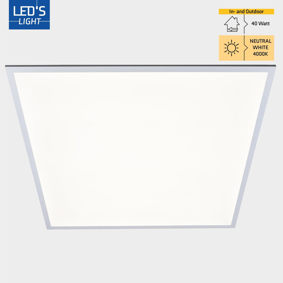 4PACK LED's Light Panelen vierkant 595x595mm - Compleet universeel paneel met driver - 40W - 4 stuks Panelen led.gl