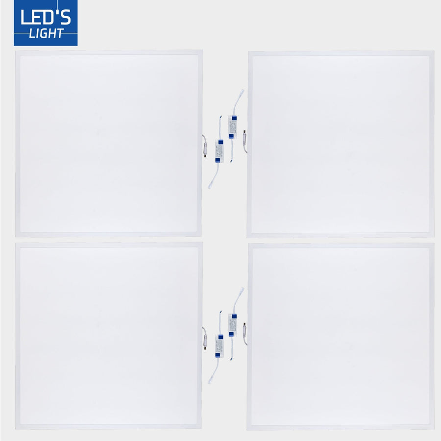 4PACK LED's Light Panelen vierkant 595x595mm - Compleet universeel paneel met driver - 40W - 4 stuks Panelen led.gl