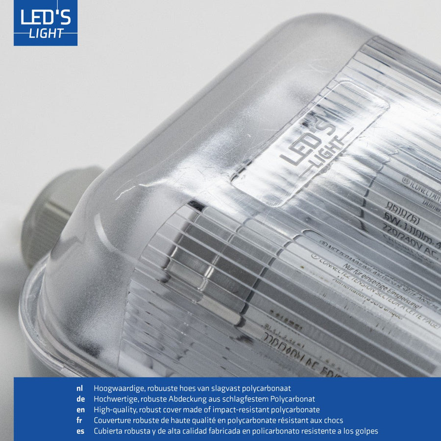 6 PACK - LED's Light Dubbele LED TL lamp 150 cm - compleet met LED buizen - Binnen en buiten - 6120 lm - 2x16.5W - 4000K - 185lm/w - Energielabel B led.gl