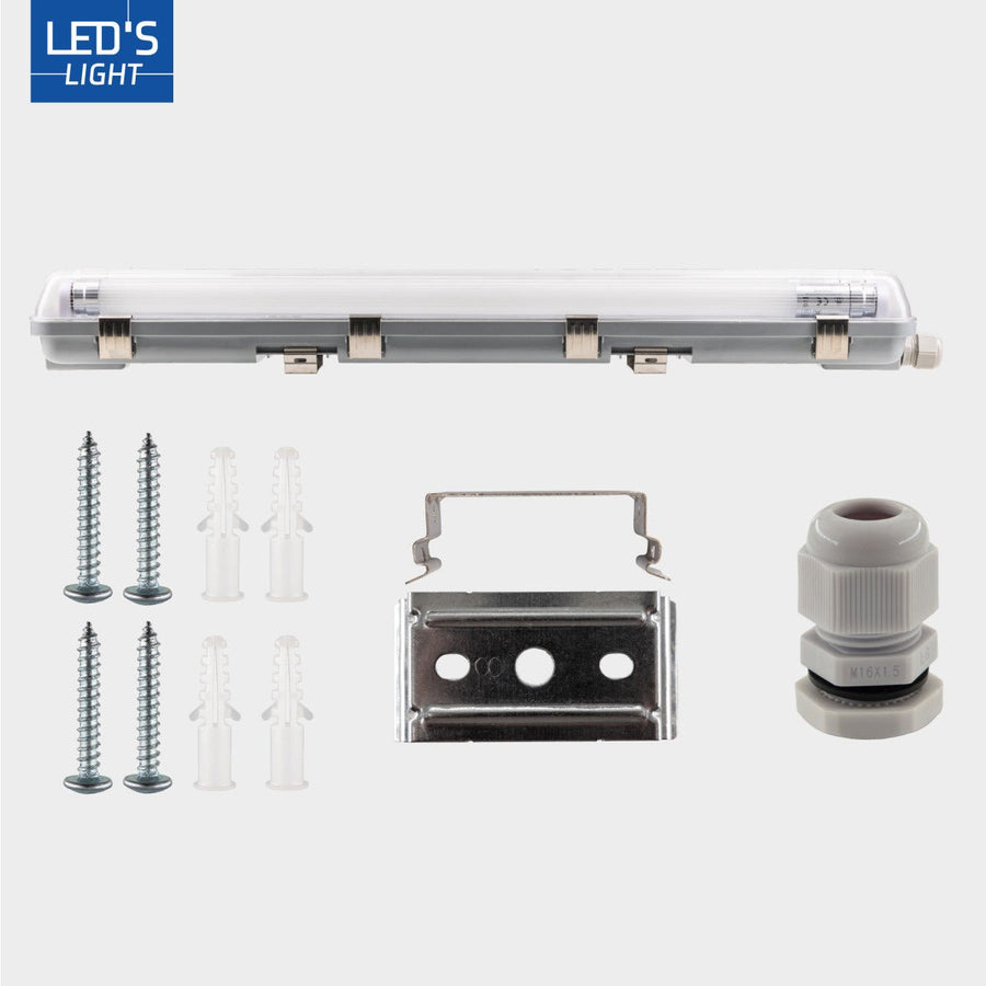 6 PACK - LED's Light Dubbele LED TL lamp 150 cm - compleet met LED buizen - Binnen en buiten - 6120 lm - 2x16.5W - 4000K - 185lm/w - Energielabel B led.gl
