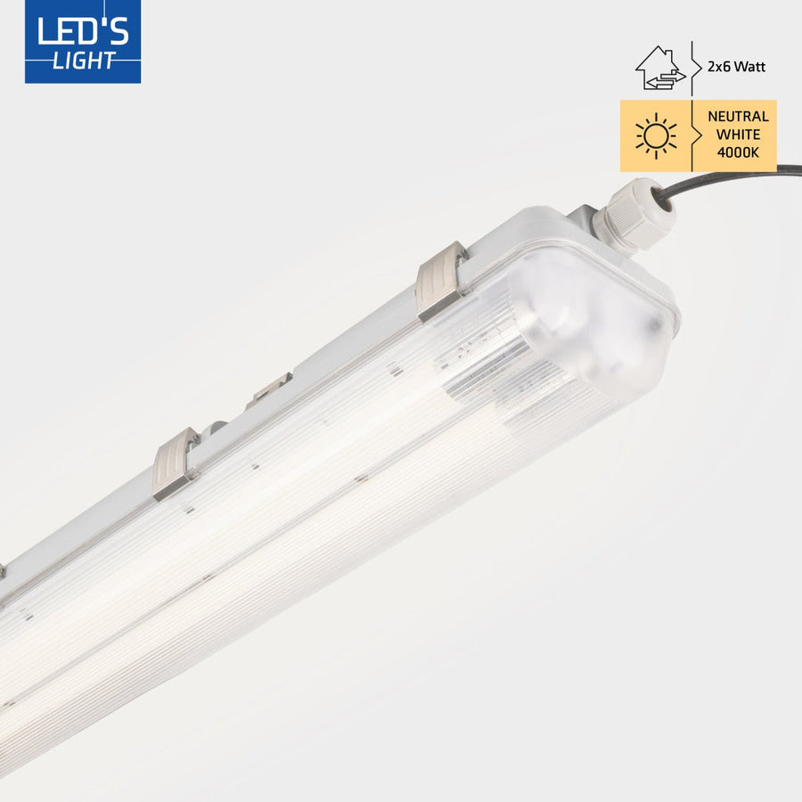6 PACK - LED's Light Dubbele LED TL lamp 150 cm - compleet met LED buizen - Binnen en buiten - 6120 lm - 2x16.5W - 4000K - 185lm/w - Energielabel B led.gl