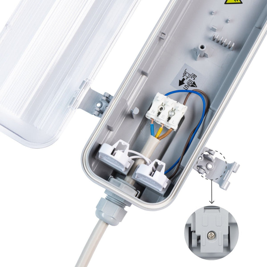 4 PACK - LED's Light LED TL dubbel armatuur 60 cm - Compleet met 2 LED TL buizen 60 cm - 2160lm led.gl
