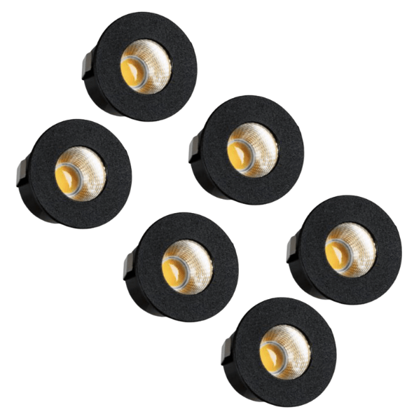6 PACK - LED's Light PRO mini inbouwspot 3 cm - Voor overkapping, veranda's en inbouwplafonds - Dimbaar - 3 Kleuren plaatjes Inbouwspots led.gl