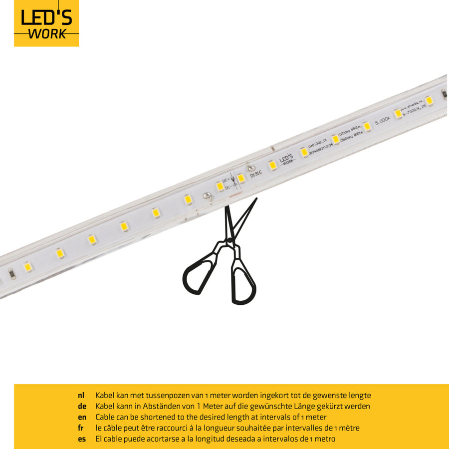 LED's Work LED Rope Lichtslang 50 meter bouwverlichting - Verlengbaar tot 100 meter - 40.000 lm Lichtbronnen led.gl