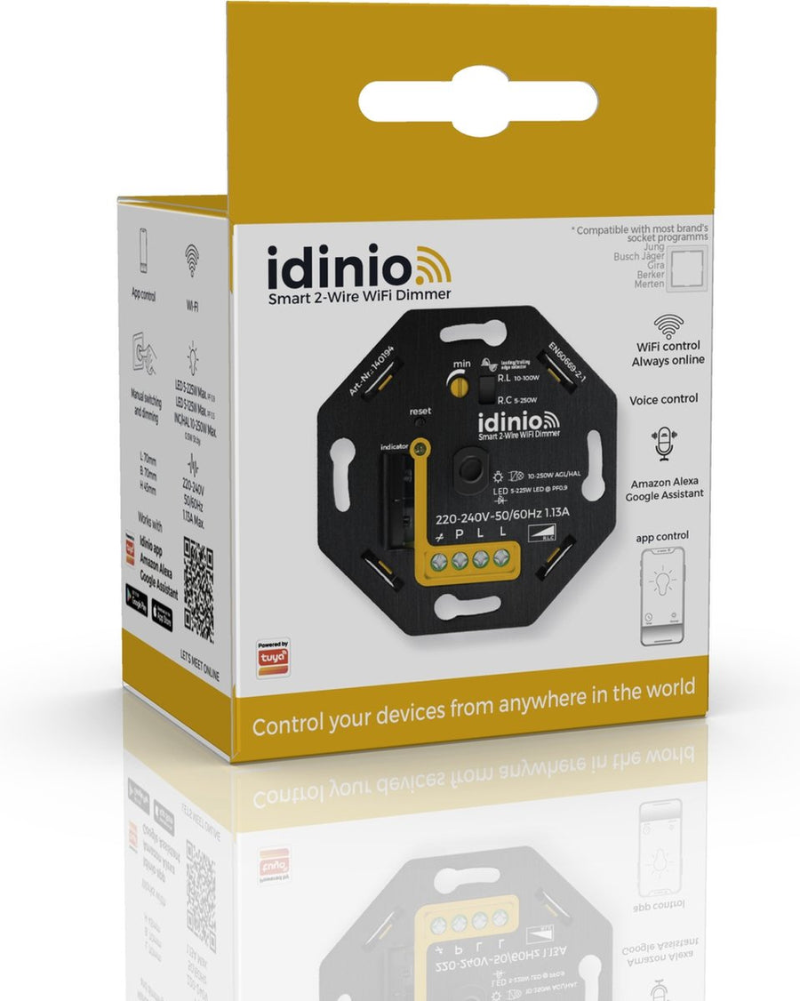Smart WIFI dimmer met App - LED Dimmer - Fase afsnijding - Fase aansnijding Smart home led.gl
