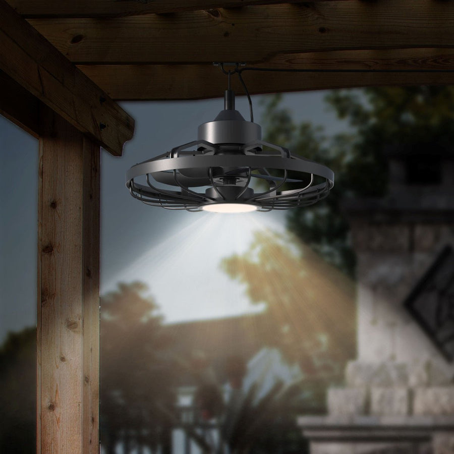 All-weather plafondlamp met ventilator – Ideaal voor veranda/overkapping en buiten/binnen ruimtes Plafondventilatoren led.gl