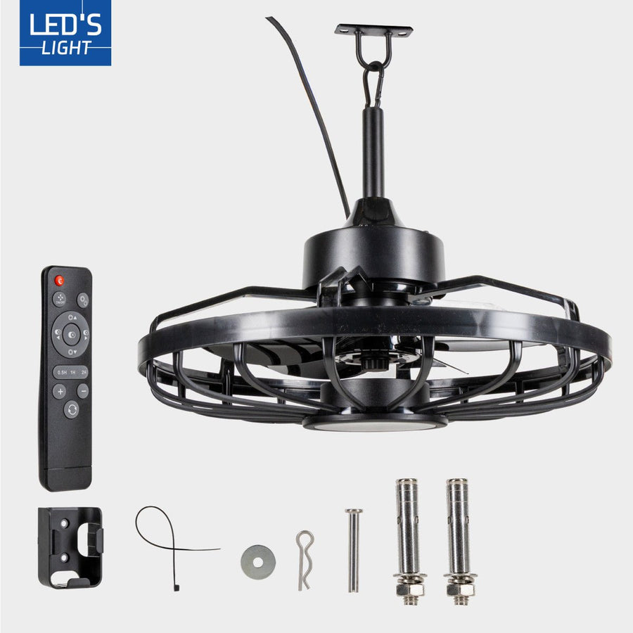 All-weather plafondlamp met ventilator – Ideaal voor veranda/overkapping en buiten/binnen ruimtes Plafondventilatoren led.gl