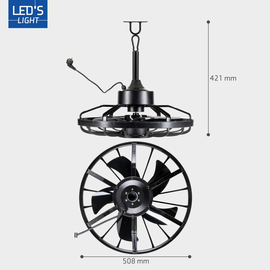 All-weather plafondlamp met ventilator – Ideaal voor veranda/overkapping en buiten/binnen ruimtes Plafondventilatoren led.gl