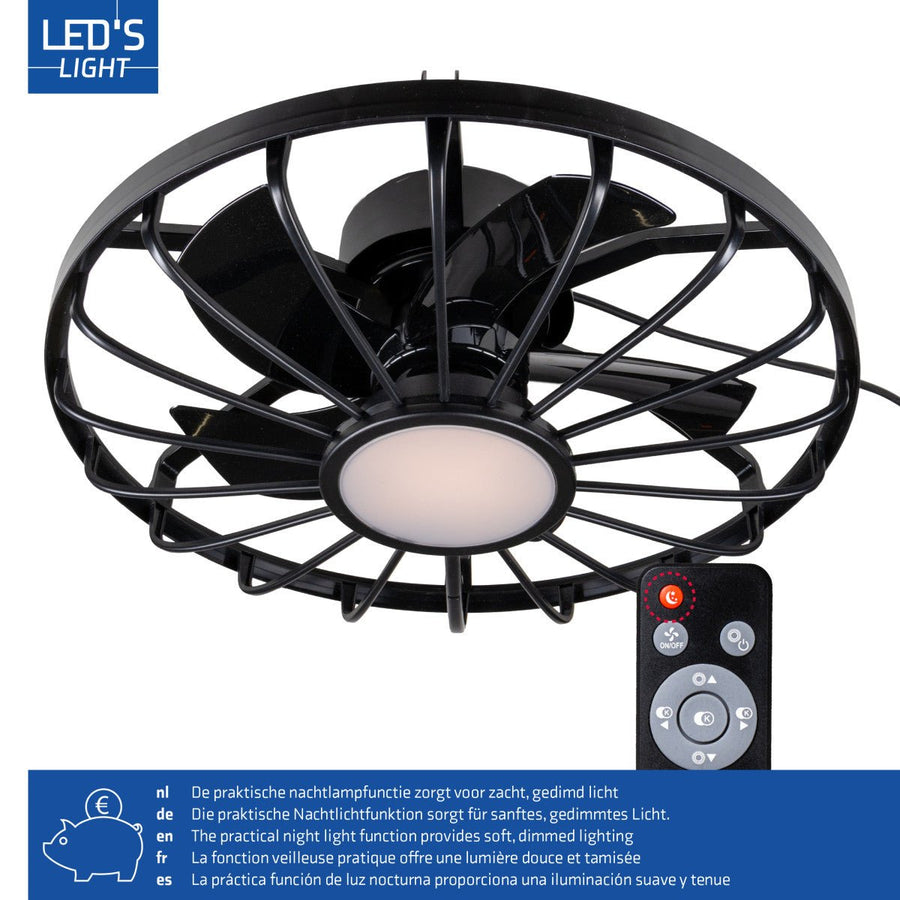 All-weather plafondlamp met ventilator – Ideaal voor veranda/overkapping en buiten/binnen ruimtes Plafondventilatoren led.gl