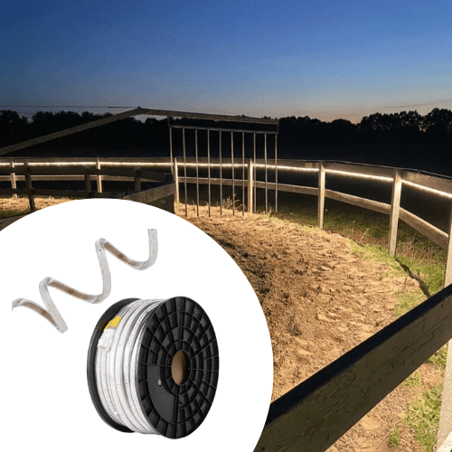 Baanverlichting Paarden of longeerbak Horsewalker Verlichting 25m - Verlengbaar tot 75 meter - 20.000 lm led.gl