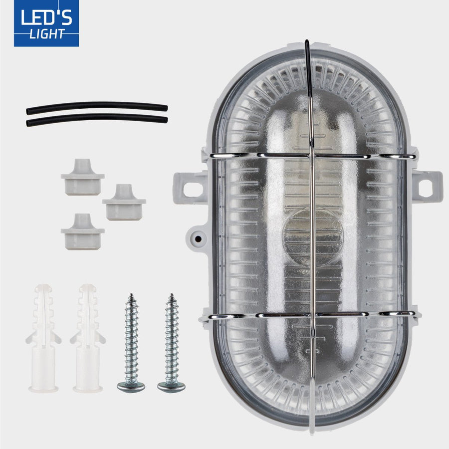 Buitenlamp Wandarmatuur Bulkhead IP44 – Grijs – Zonder Lichtbron – E27 Buitenlampen led.gl