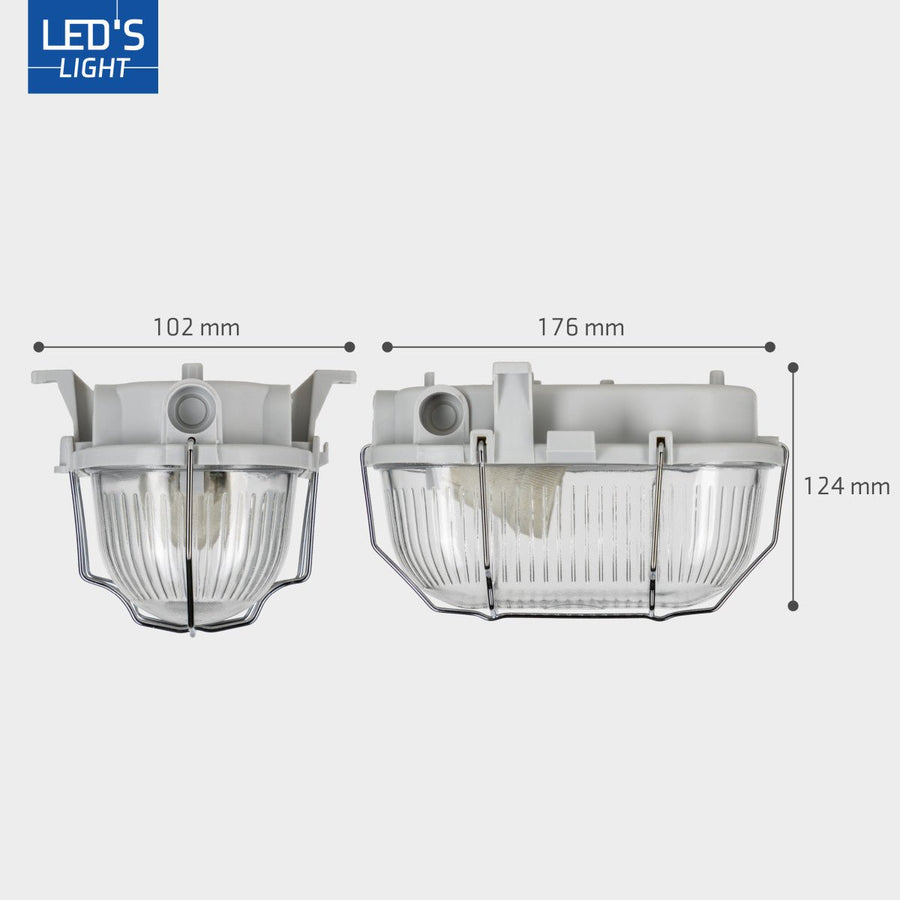 Buitenlamp Wandarmatuur Bulkhead IP44 – Grijs – Zonder Lichtbron – E27 Buitenlampen led.gl