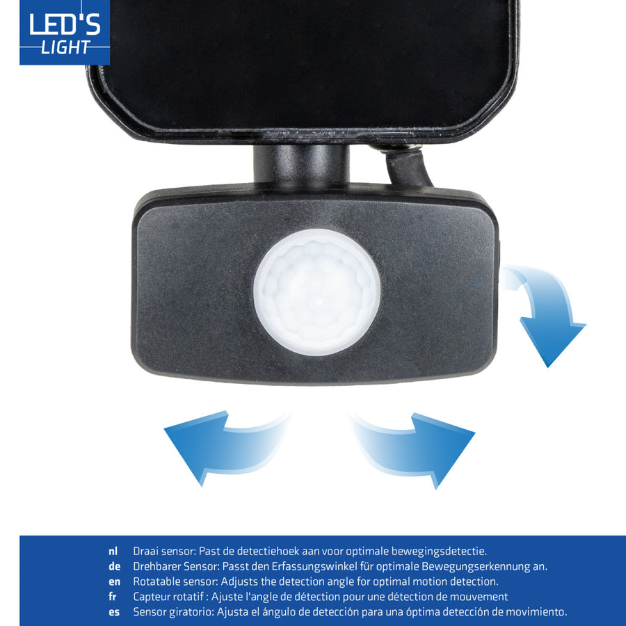 LED's Light Buitenlamp met bewegingssensor 1400 - binnen en buiten - 10W Schijnwerpers led.gl