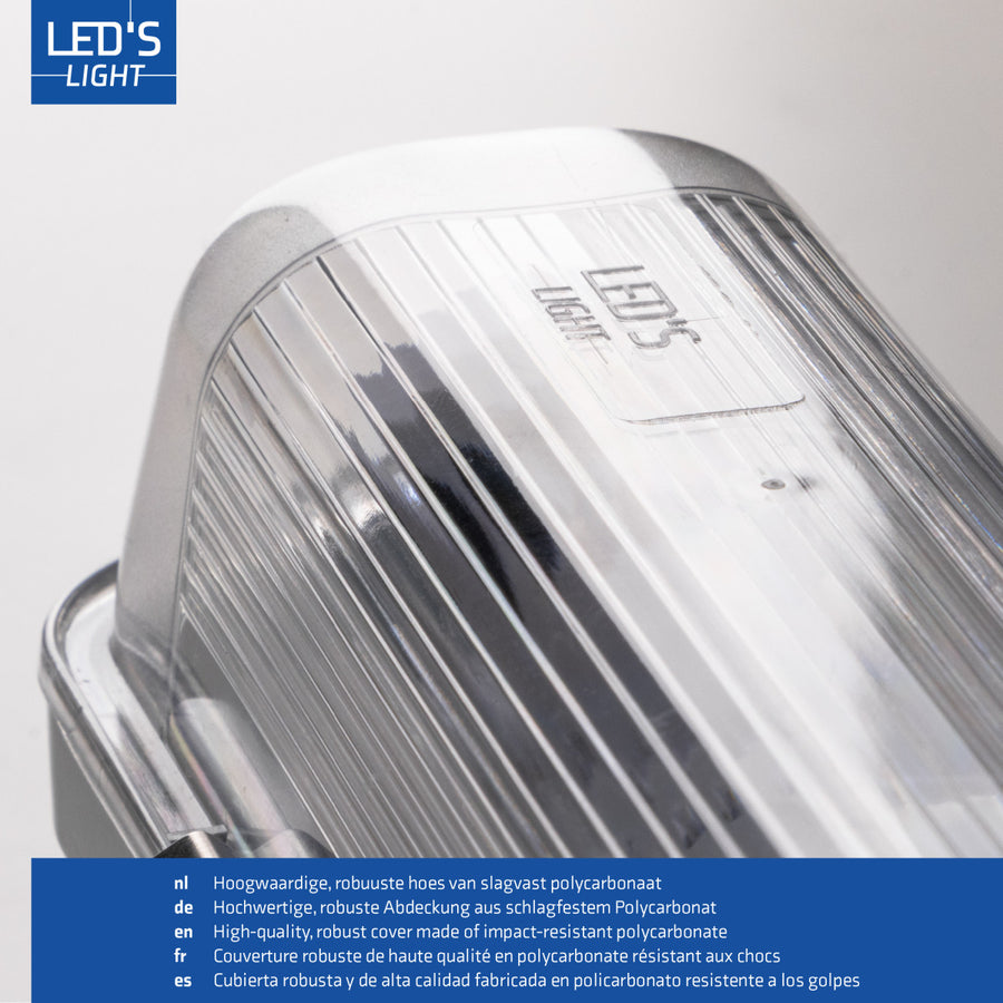 4 PACK -LED's Light Complete LED TL lamp met LED buis 150 cm - Binnen en buiten - 3060lm - 16.5W - 4000K - 185lm/w - Energielabel B led.gl
